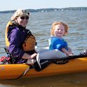 Amber learns to kayak